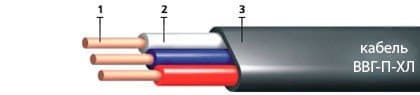Кабели ВВГ-П-ХЛ 2х6  (ож)